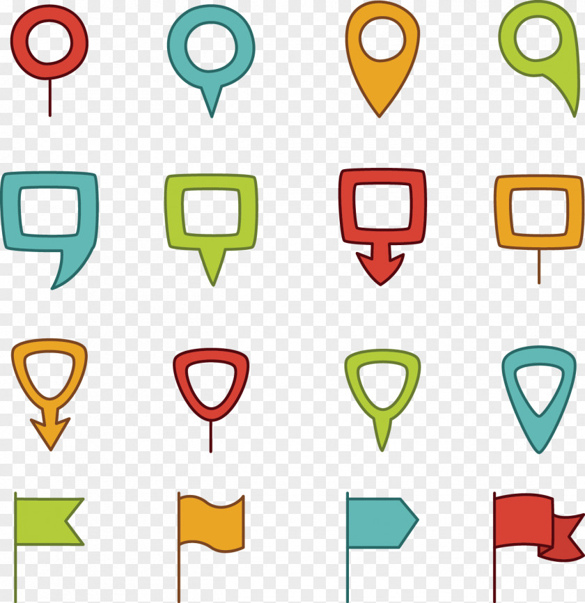Vector Hand Colored Target Icon Euclidean Clip Art PNG