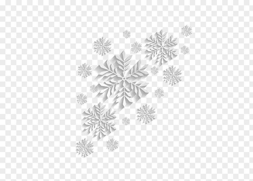 White Snowflake Material Download PNG