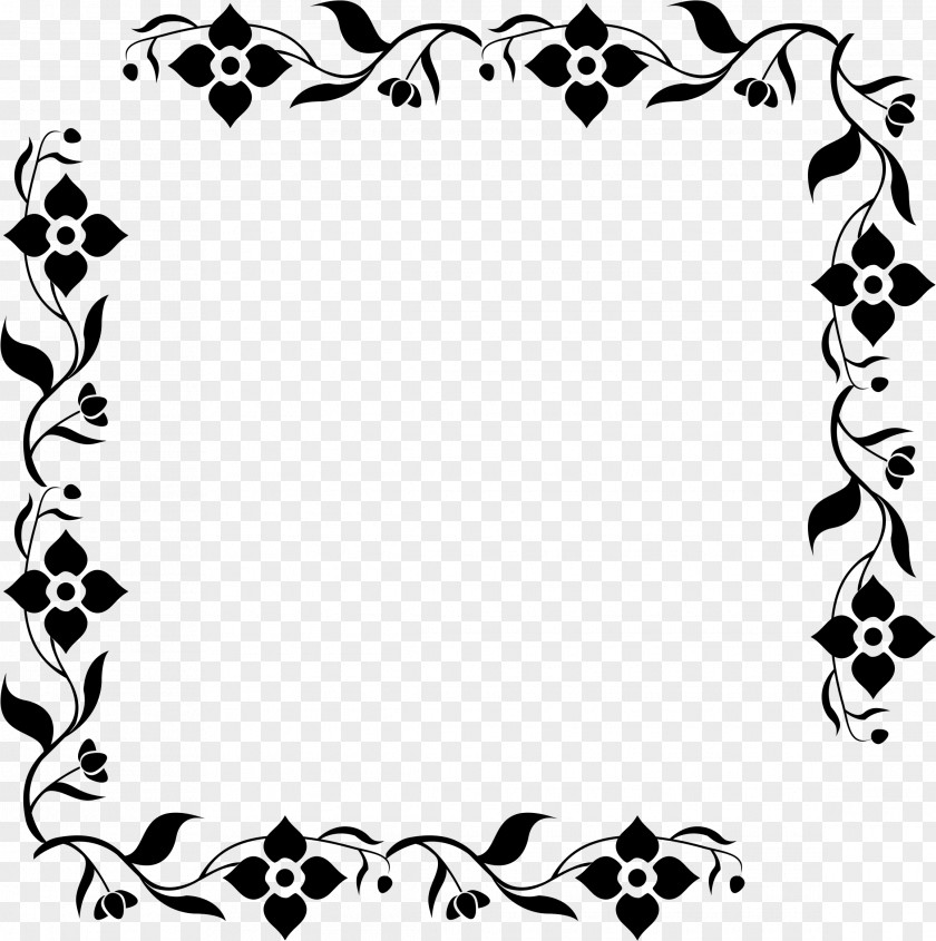 Black Border Desktop Wallpaper Flower Clip Art PNG