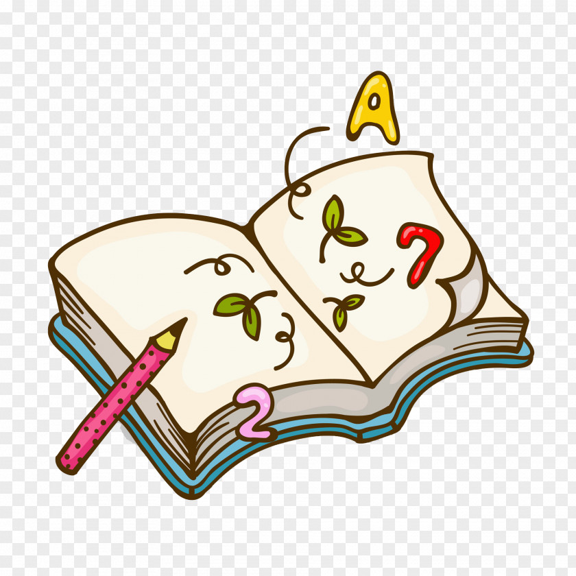 Open Book Illustration PNG