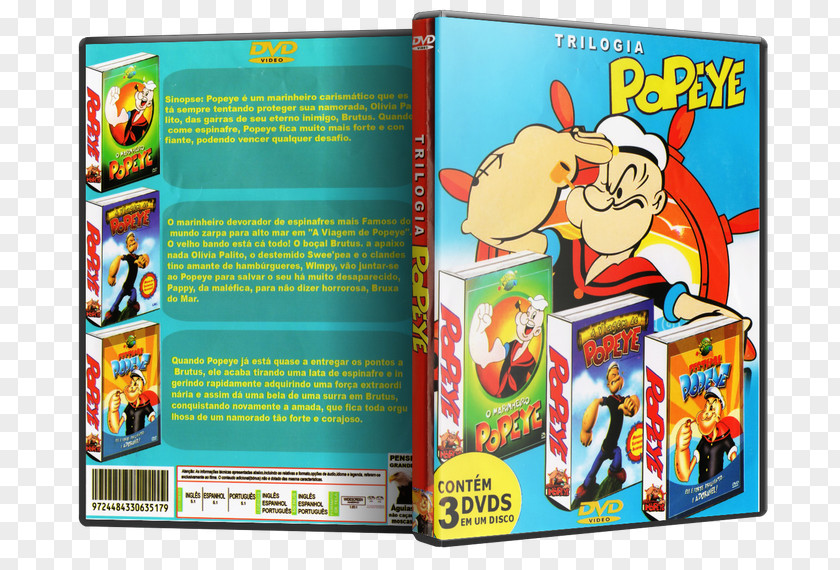 Popeye Dvd 3: WrestleCrazy Game Cartoon Poster PNG