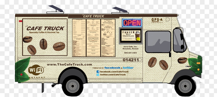 Truck Cafe Food Motor Vehicle Coffee PNG