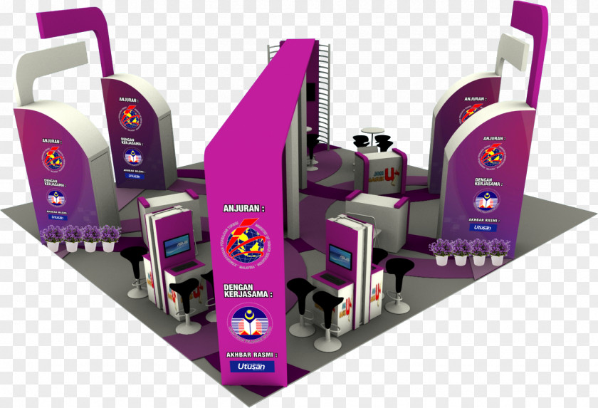Booth Design Element Product Machine Purple PNG