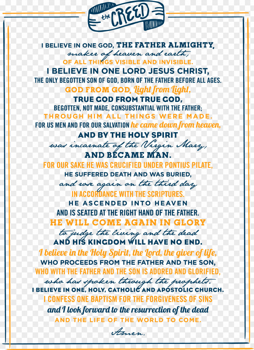 Lynnfield Apostles' Creed Nicene Catholicism PNG