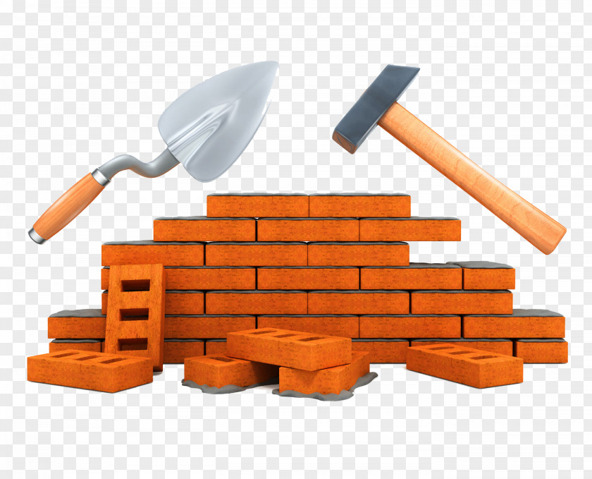 Brick Hammer Shovel Architectural Engineering Building Material Tool Construction Worker PNG