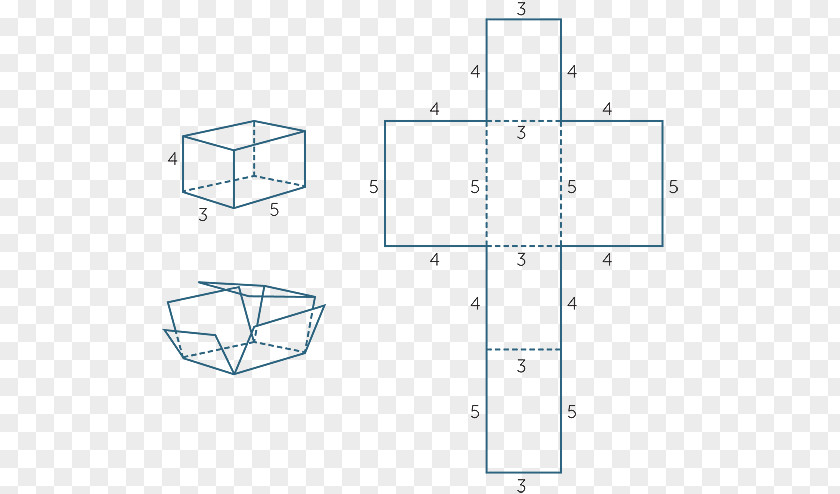 Flat Irregular Shape Prism Surface Area Rectangle Geometry Mathematics PNG