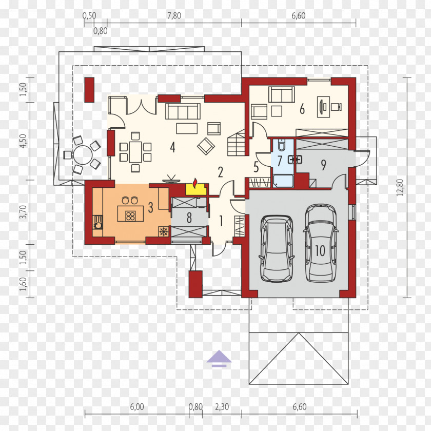 House Rzut Floor Plan Square Meter Archipelag PNG