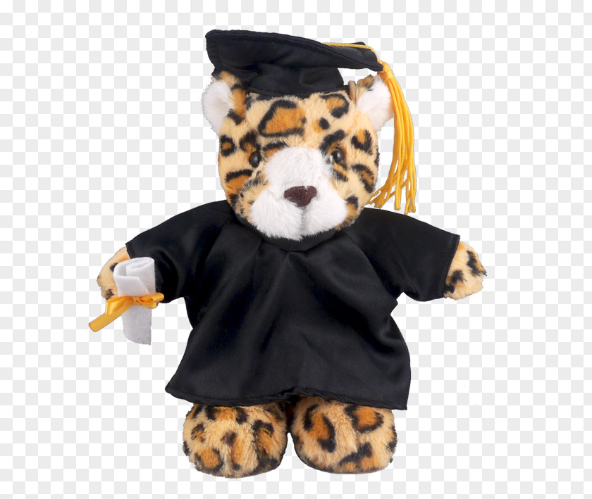 Leopard Stuffed Animals & Cuddly Toys Plush Graduation Ceremony Square Academic Cap PNG