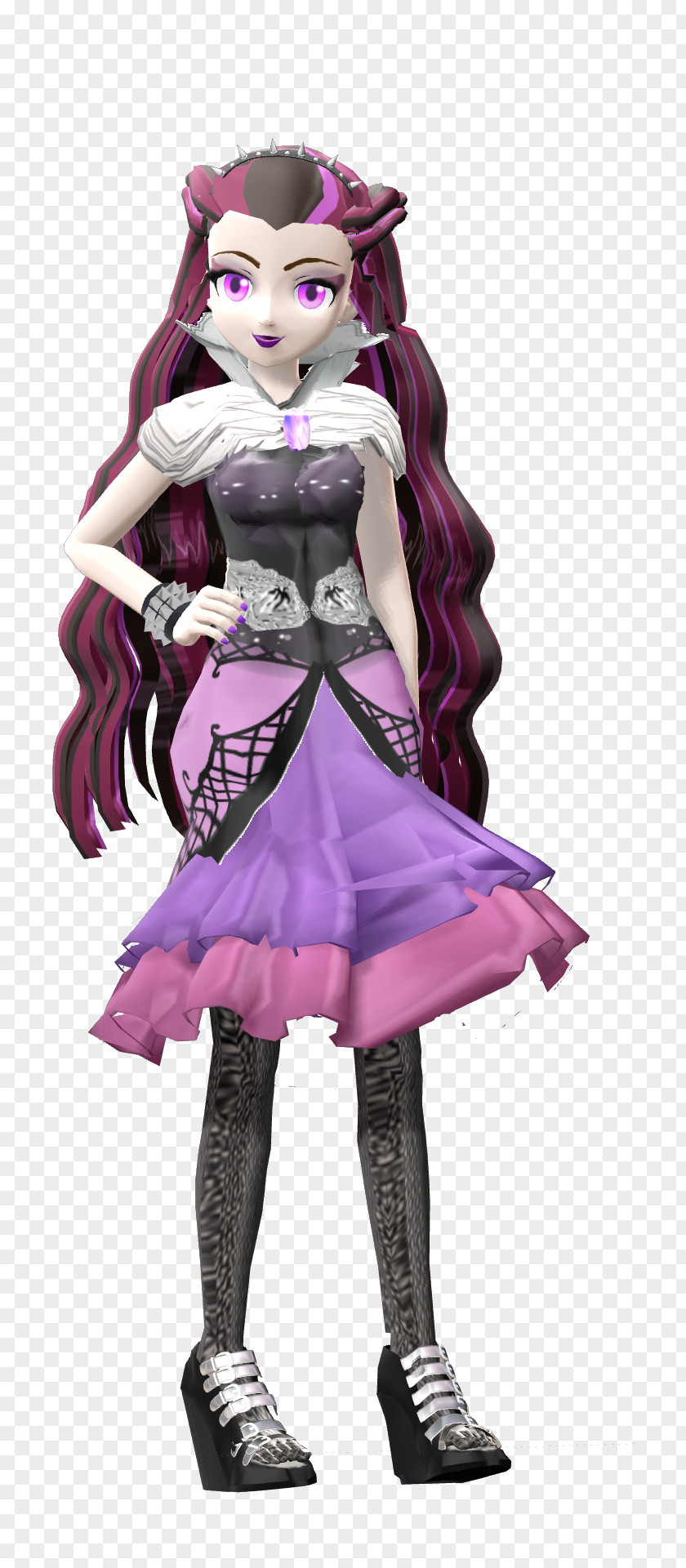 Raven Ever After High Doll Queen Character PNG
