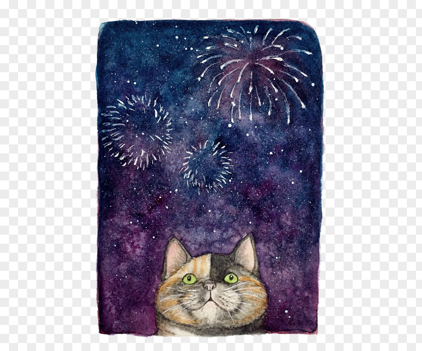 Cat Whiskers Tabby Painting PNG