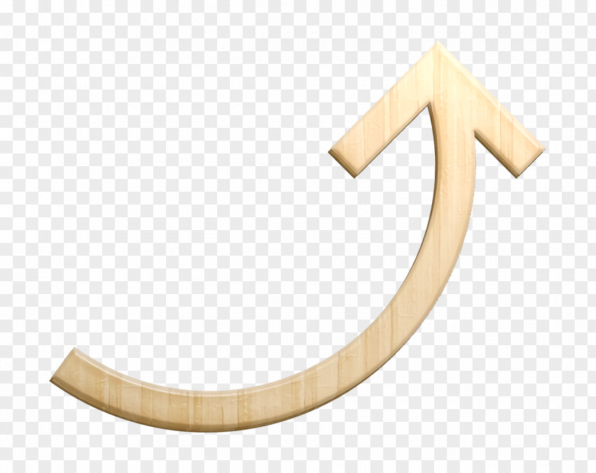 Curve Arrow Icon Solid PNG