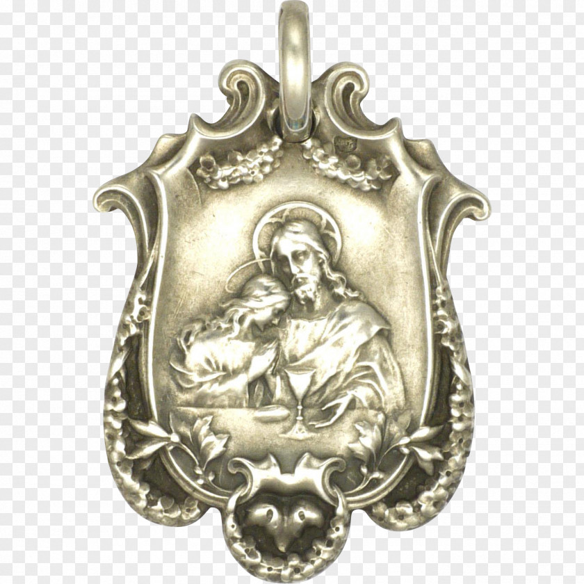 First Communion Locket Charms & Pendants Silver Medal Jewellery PNG