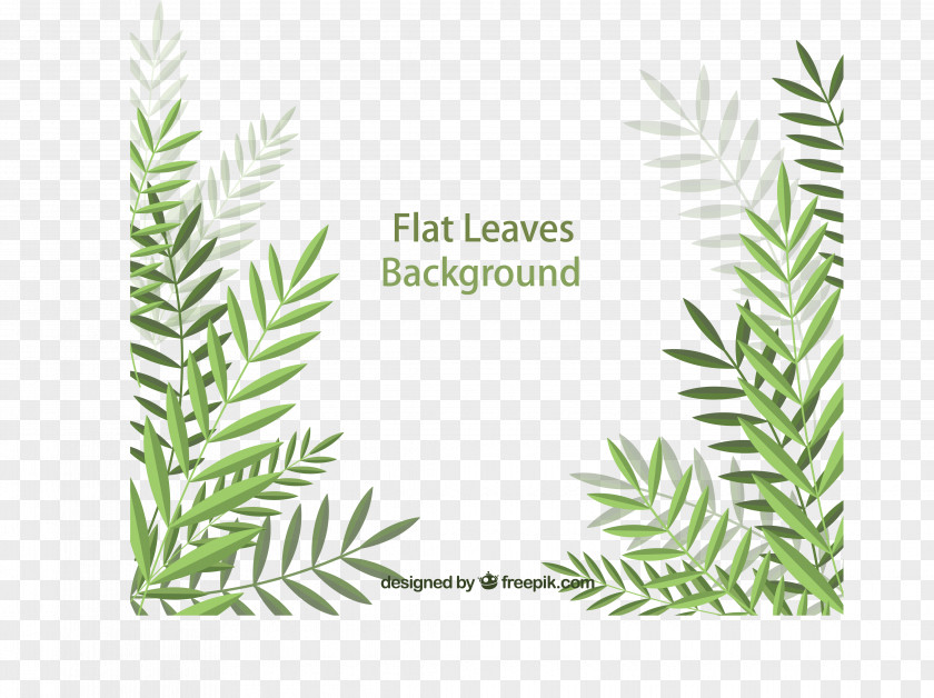 Flat Palm Leaf Euclidean Vector PNG
