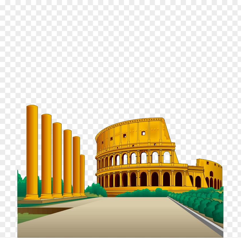 Roman Colosseum Arena Clip Art PNG