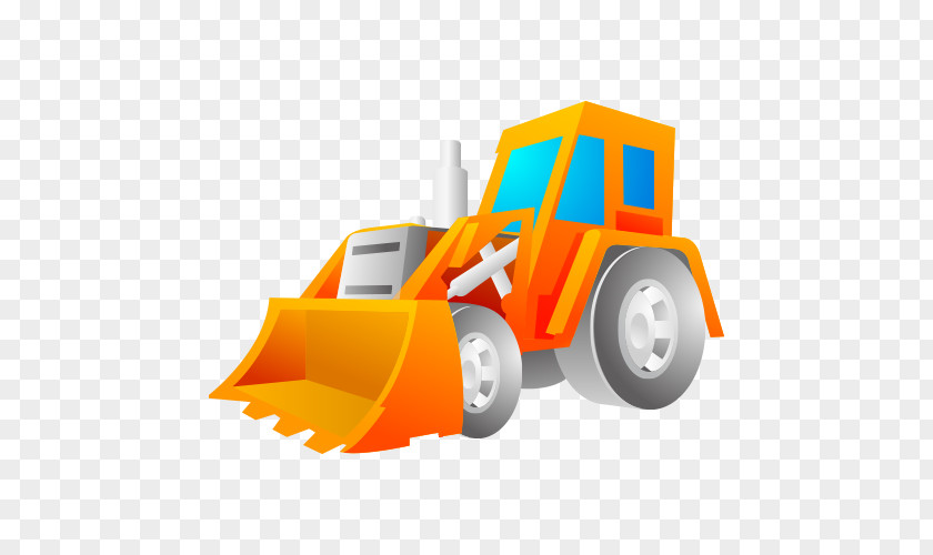Tractor Vector Material Excavator Car PNG