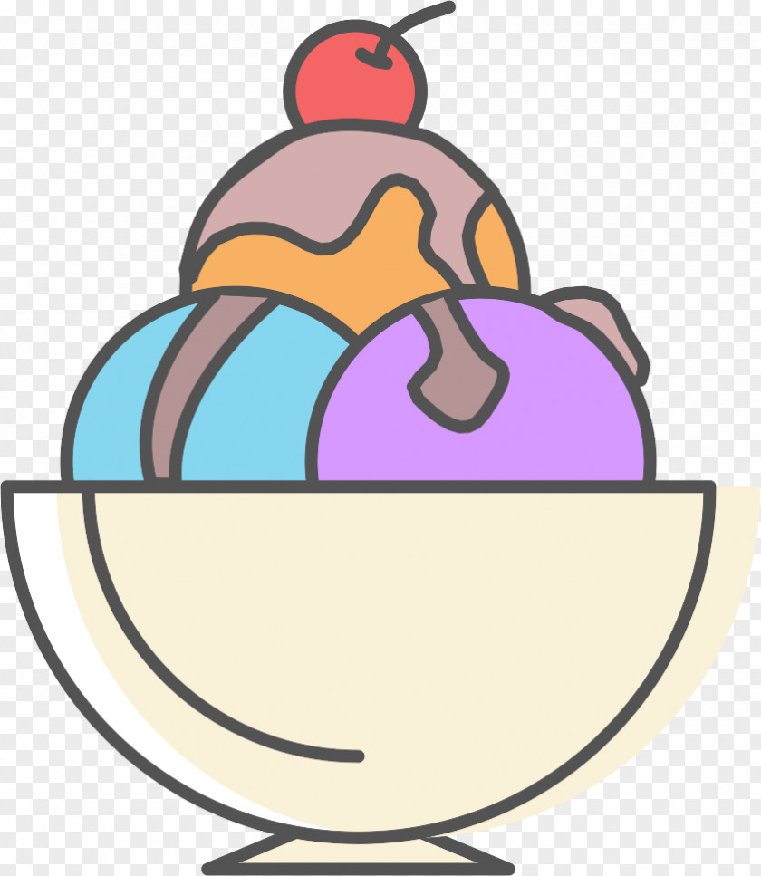 A Bowl Of Ice Cream Food PNG