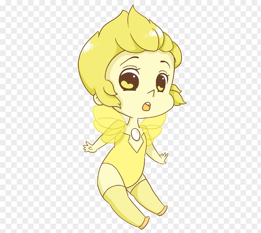 Gemstone Pearl Fan Art Yellow PNG