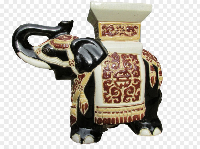 India Indian Elephant Ceramic Porcelain Elephantidae Figurine PNG