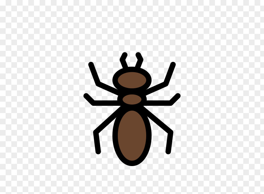 Insect Ant Emoji Icon Typography PNG