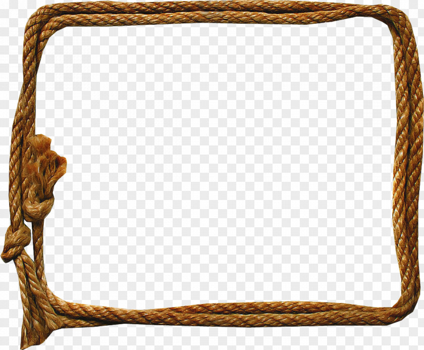 Rope Picture Frame Flower Background PNG