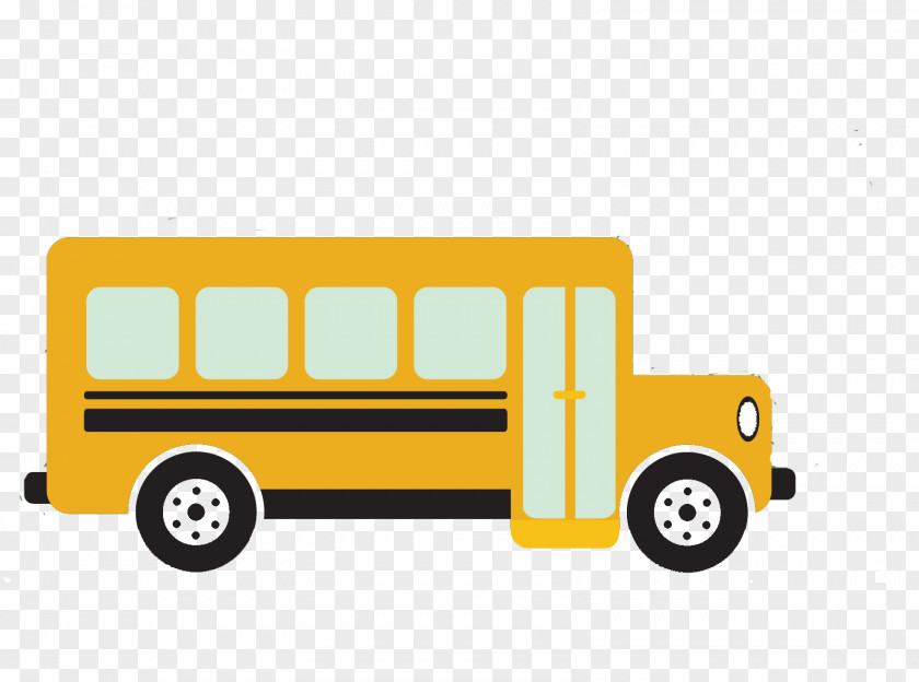 School Bus Illustration Yellow PNG