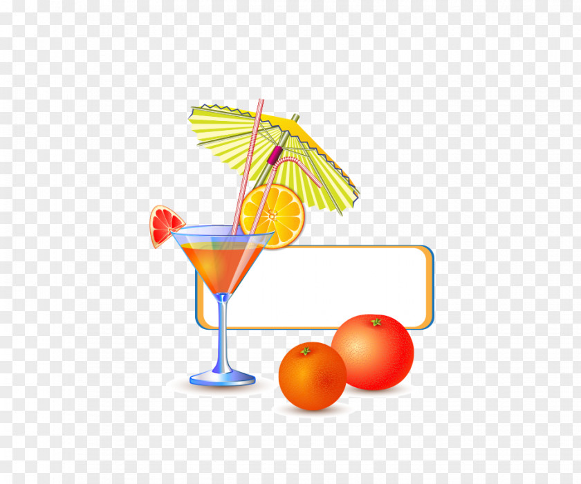 Vector Red Fruit Cocktail Orange Juice Soft Drink PNG