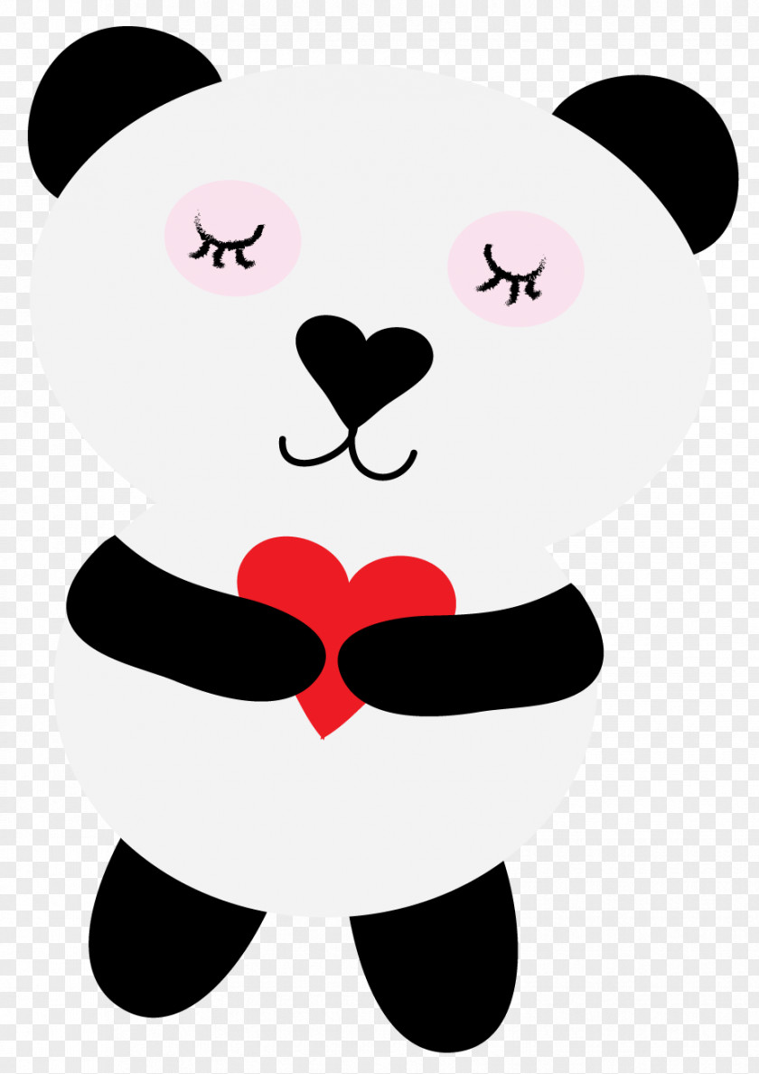 Bear Giant Panda Valentine's Day Drawing Clip Art PNG