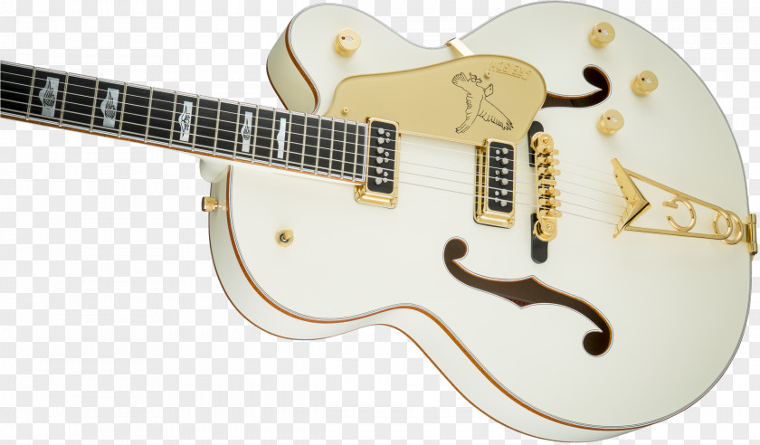Electric Guitar Acoustic Gretsch White Falcon G6136T Electromatic PNG