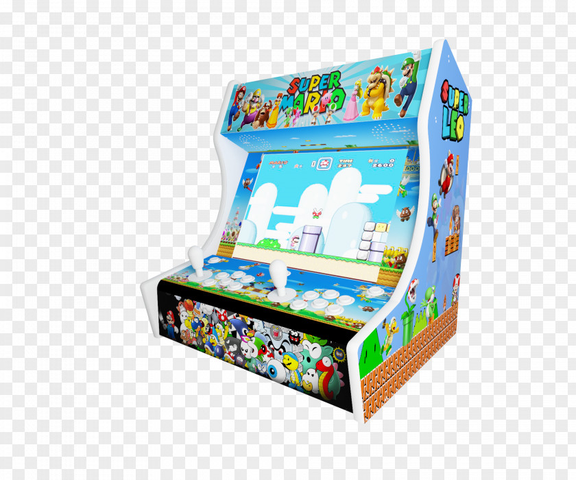 Men Face Super Mario Bros. World Arcade Game Cabinet Sticker PNG