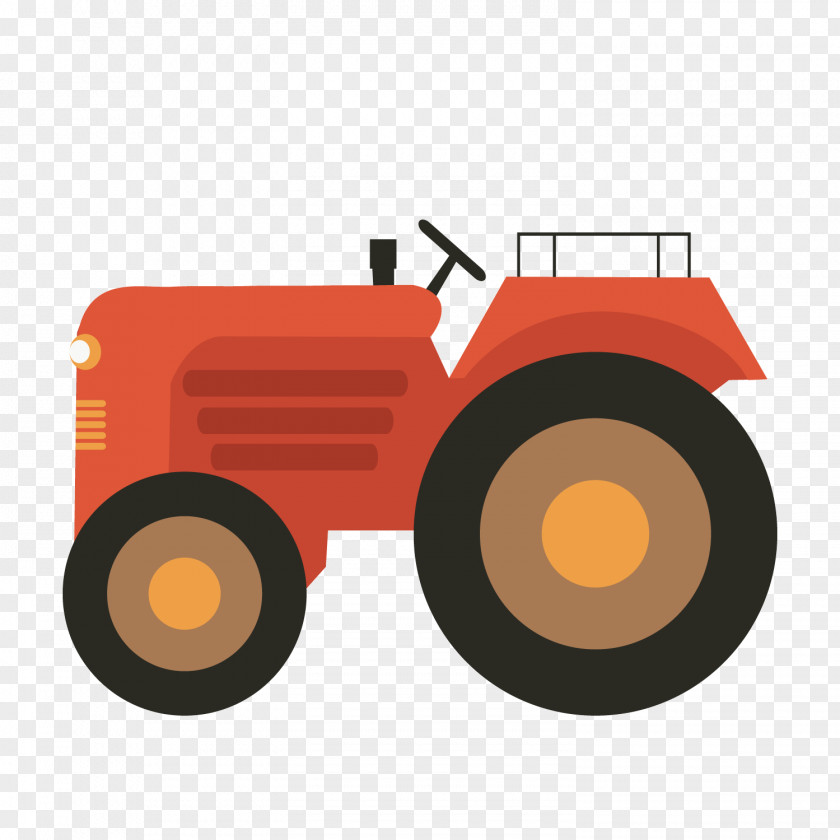 Red Tractor Farm Agriculture Clip Art PNG