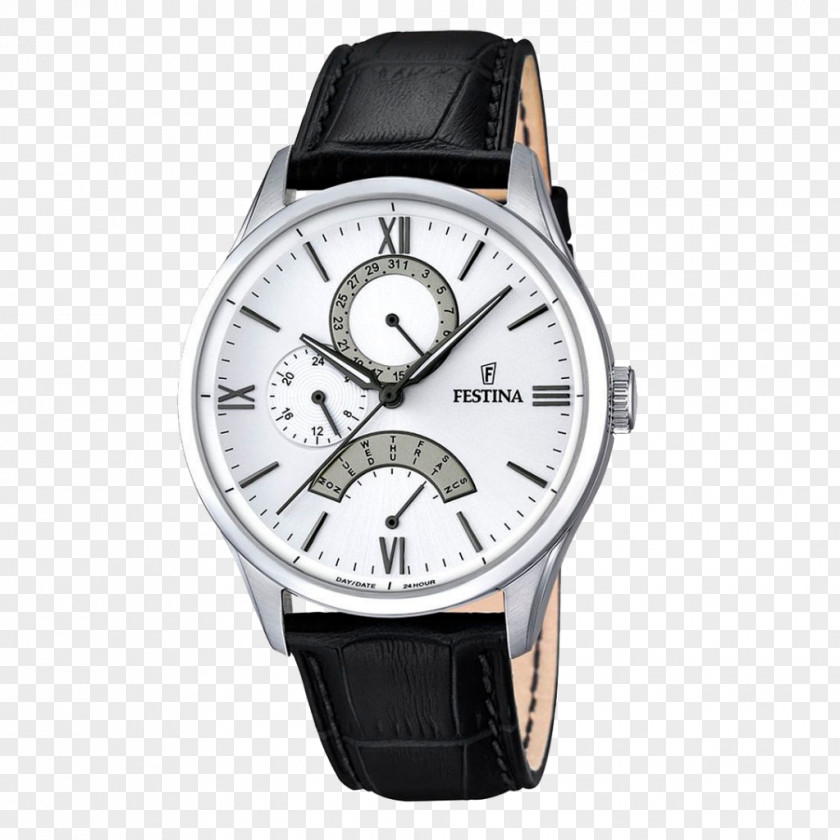 Retro Watches Watch Festina Strap Leather Chronograph PNG