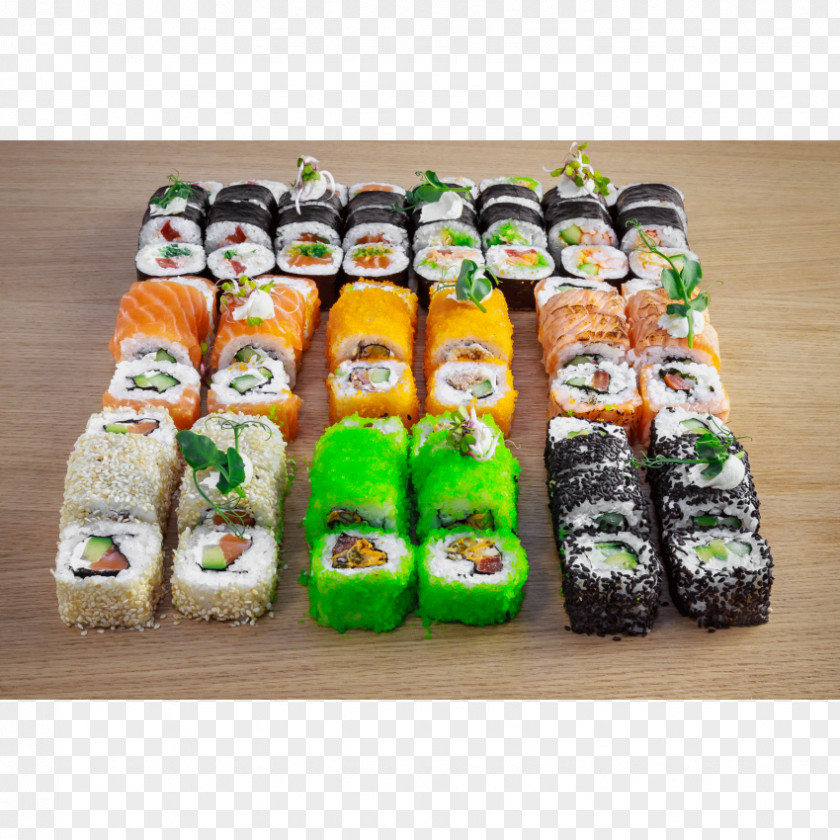 Sushi Set California Roll Vegetarian Cuisine Laver 07030 PNG
