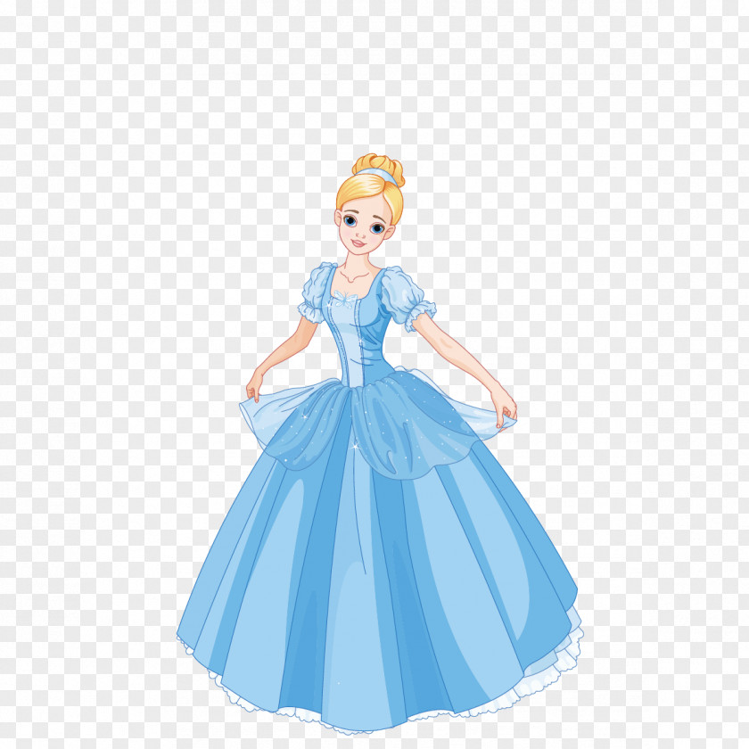 Cute Princess Ball Gown Clip Art PNG