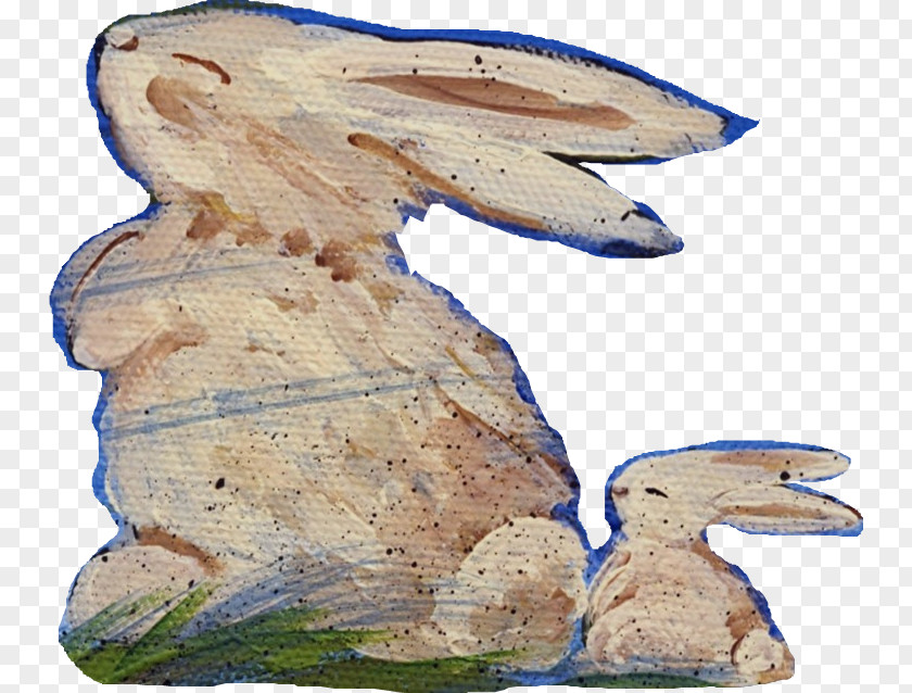 Hugging Rabbits Paper Craft Rabbit Material Wood PNG