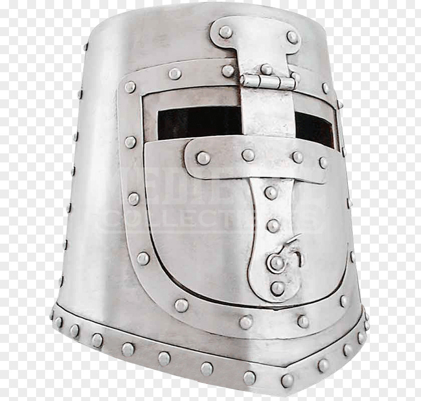 Knight Helmet Middle Ages Crusades Great Helm Knights Templar PNG