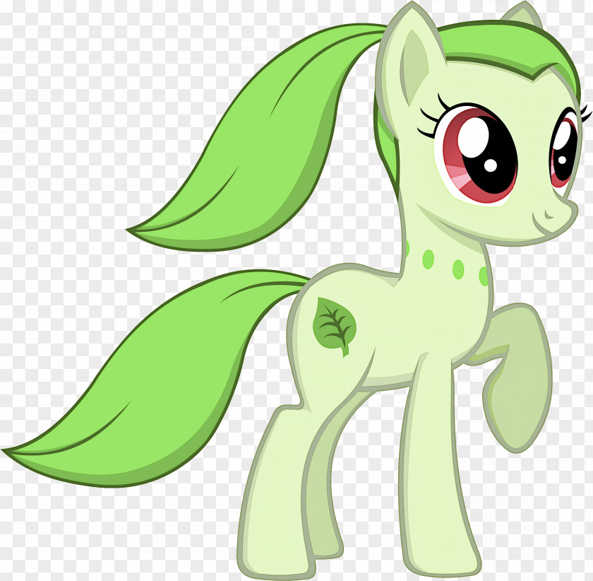 Leaf Grass Green Cartoon Horse Pony Fictional Character PNG