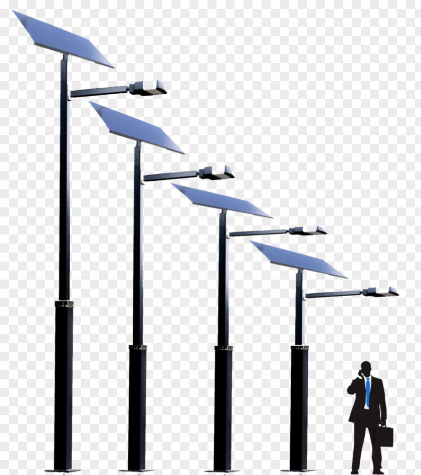 Light Pole Street Solar Lamp Lighting Power PNG