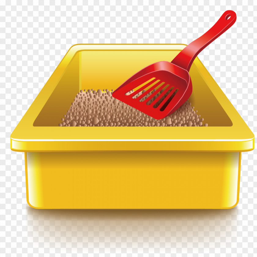 Vector Pot Container Cat Litter Box Illustration PNG