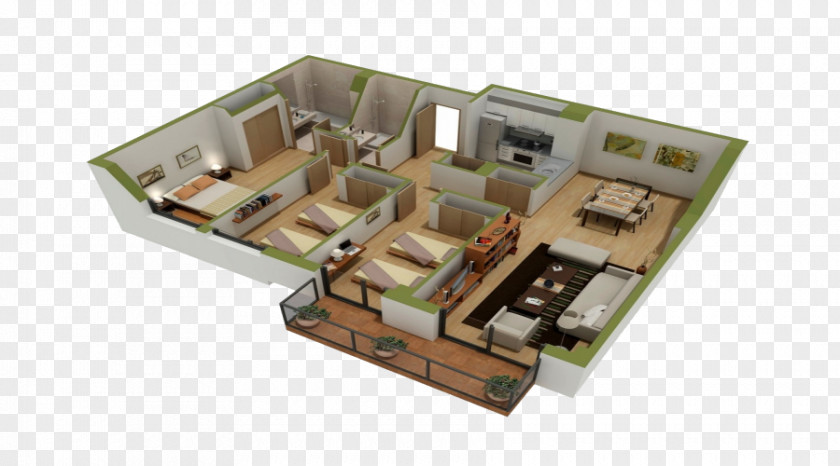Design 3D Floor Plan House Interior Services PNG