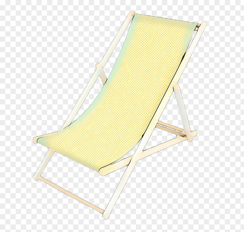 Folding Chair Furniture Yellow Background PNG