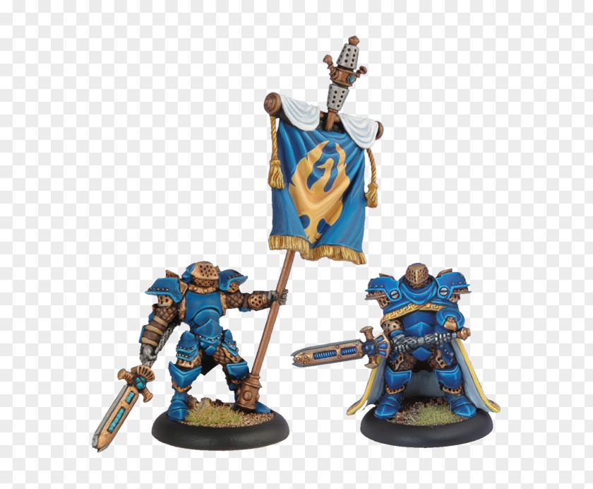 Knight Warmachine Standard-bearer Infantry Privateer Press PNG