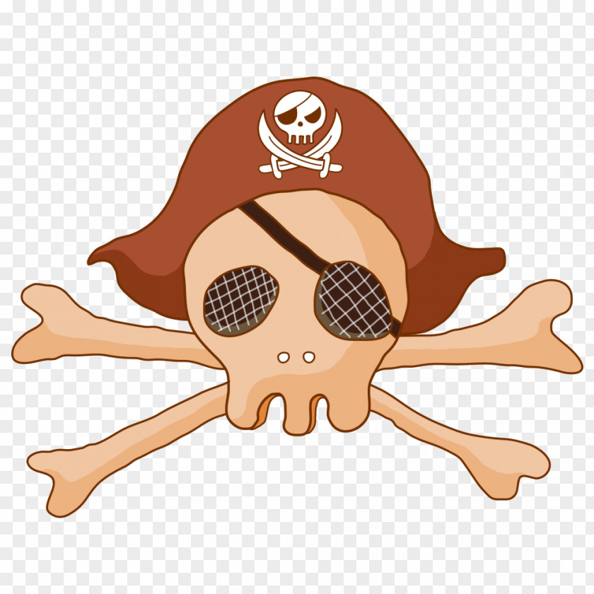 Pirate Flag Piracy Jolly Roger Cartoon Illustration PNG