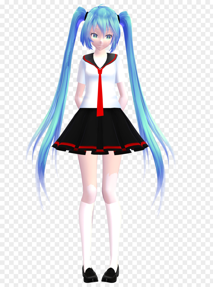 Hatsune Miku School Uniform MikuMikuDance Vocaloid PNG