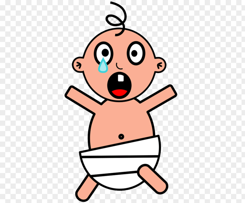 A Cartoon Baby Crying Infant Diaper Clip Art PNG