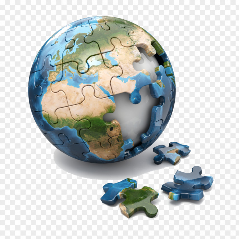Globe Jigsaw Puzzles World Globalization Stock Photography PNG