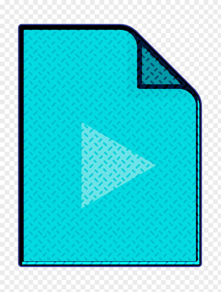 Rectangle Electric Blue Movie Icon PNG