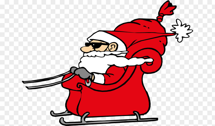 Santa Claus Christmas Sled Rudolph Clip Art PNG