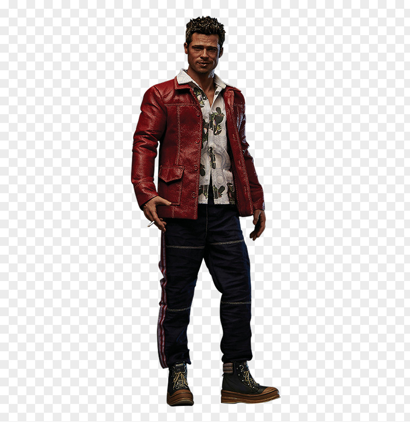 Tyler Durden Brad Pitt Fight Club Leather Jacket Middle Ages PNG