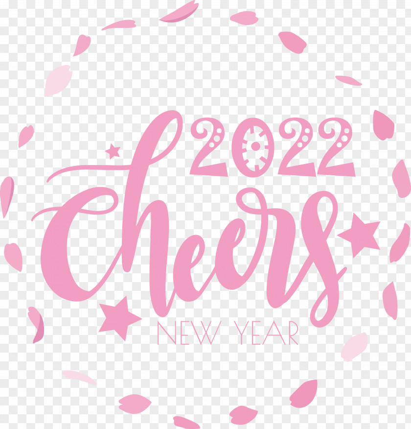 2022 Cheers Happy New Year PNG