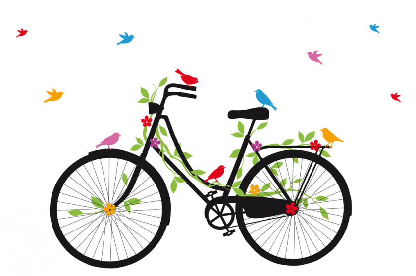 Bicycle Flower Clip Art PNG